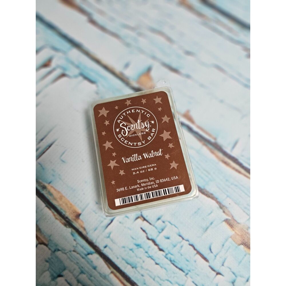Scentsy Vanilla Walnut Wax Bar Retired Old Style Clamshell New HTF Authentic